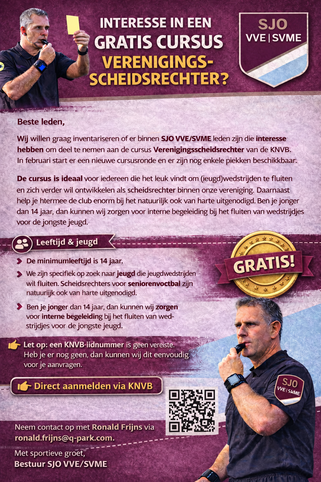 Jeugdscheidsrechters gezocht